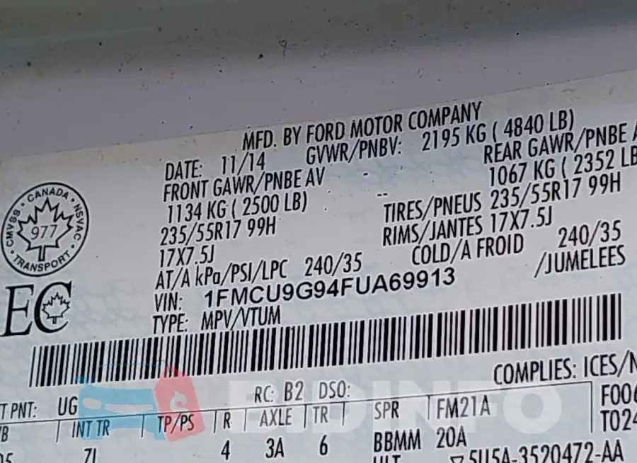 1FMCU9G94FUA69913 Photo# 9