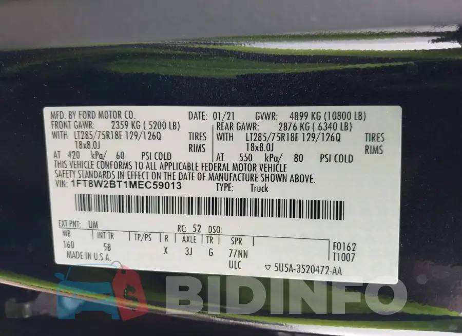 1FT8W2BT1MEC59013 Photo# 9