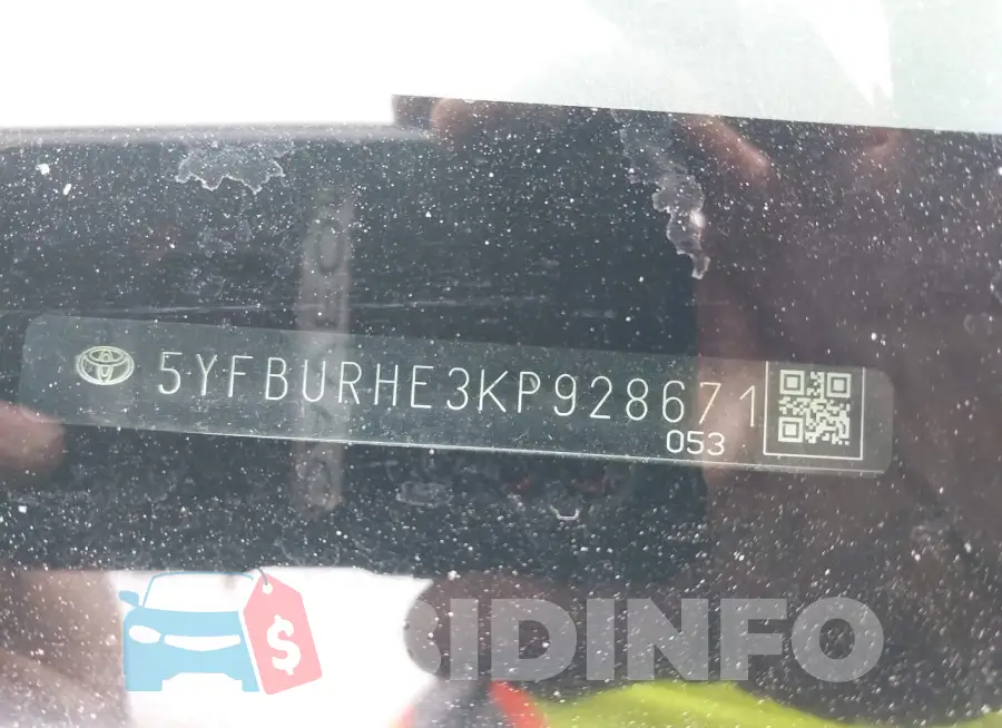 5YFBURHE3KP928671 Photo# 9