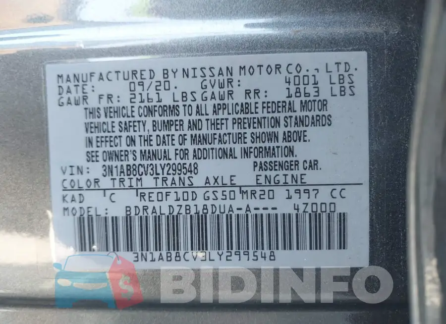 3N1AB8CV3LY299548 Photo# 9