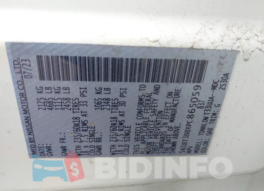 5N1BT3BBXPC865059 Photo# 9