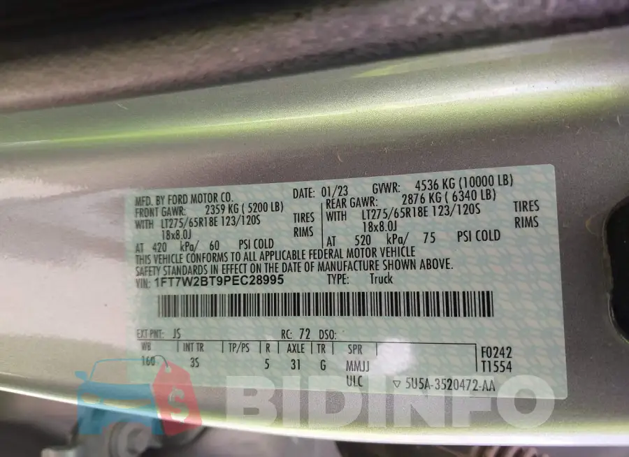 1FT7W2BT9PEC28995 Photo# 9