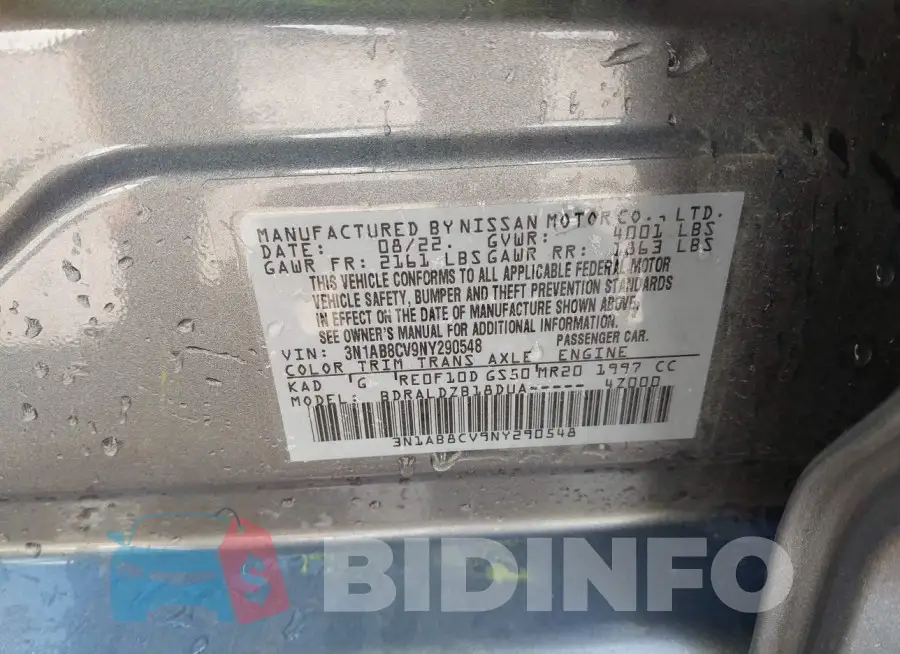 3N1AB8CV9NY290548 Photo# 9