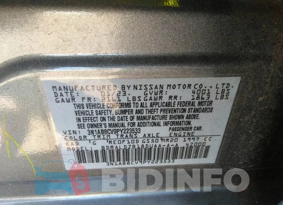 3N1AB8CV9PY223533 Photo# 9
