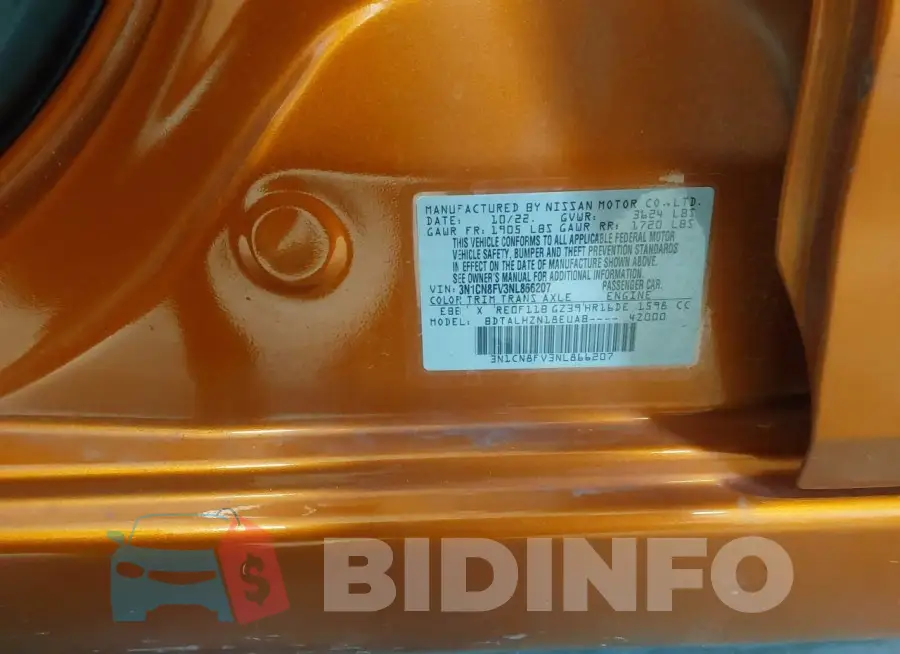 3N1CN8FV3NL866207 Photo# 9