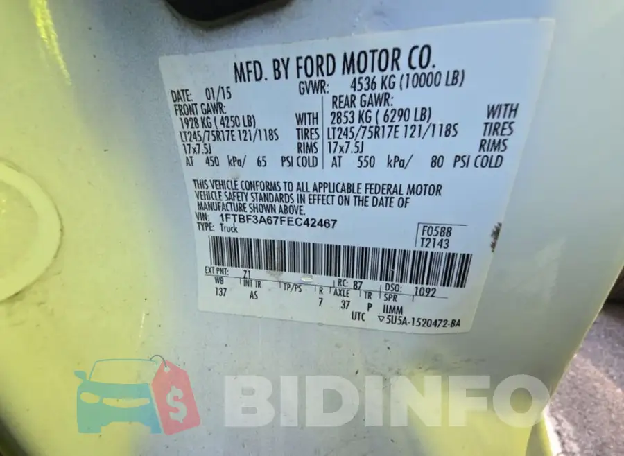 1FTBF3A67FEC42467 Photo# 25