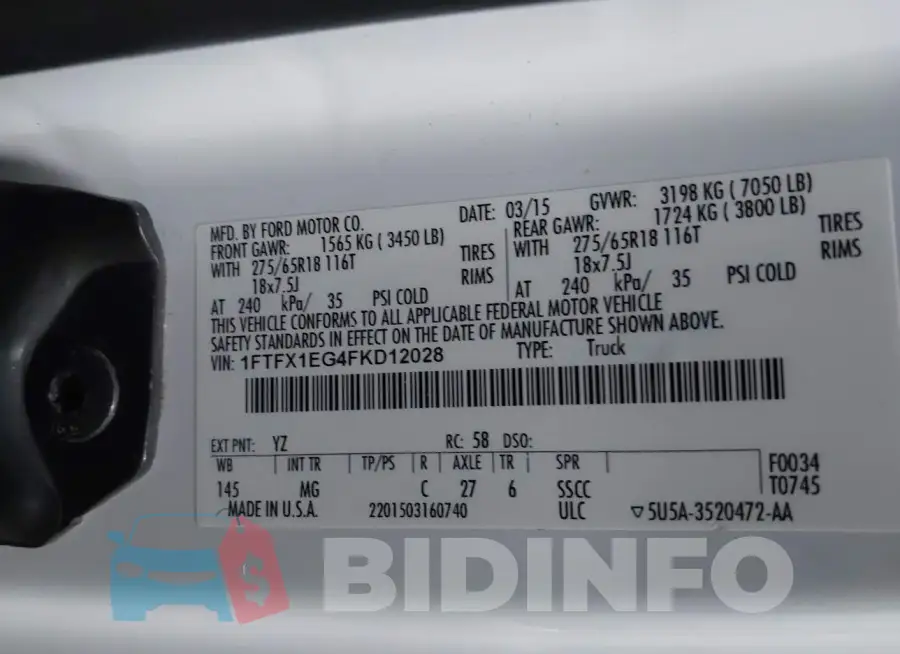 1FTFX1EG4FKD12028 Photo# 9