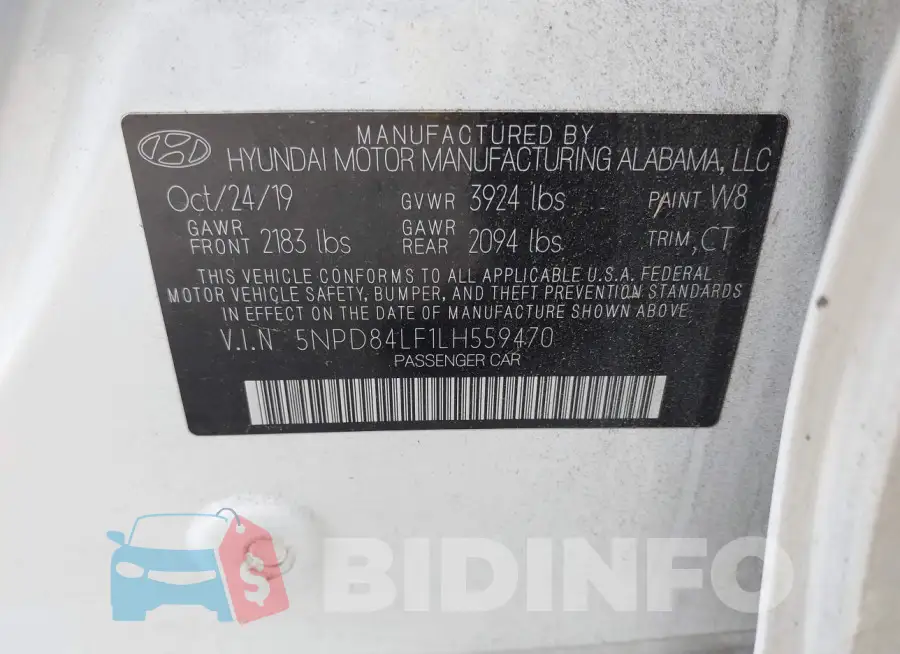 5NPD84LF1LH559470 Photo# 9