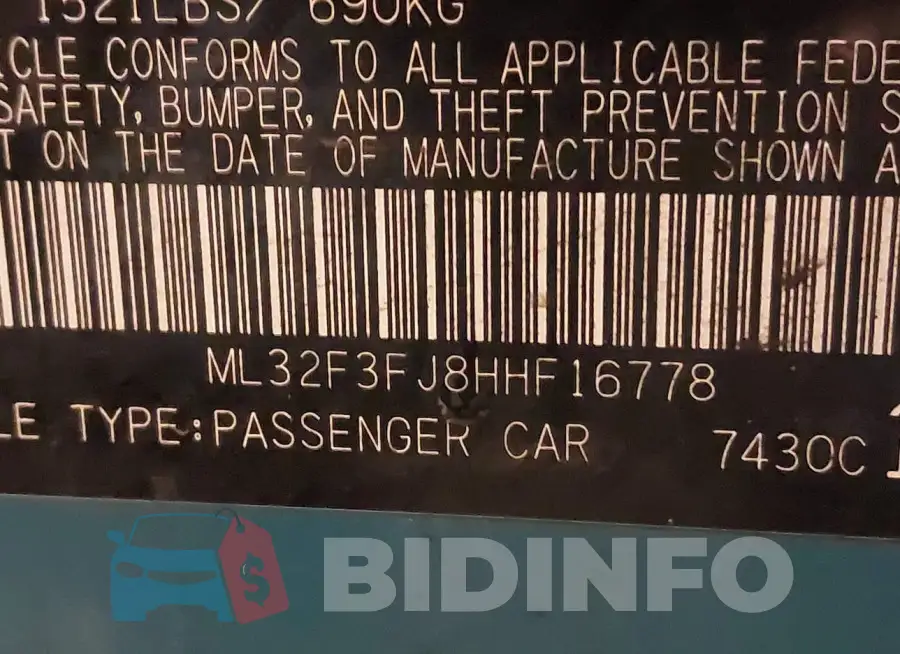 ML32F3FJ8HHF16778 Photo# 9