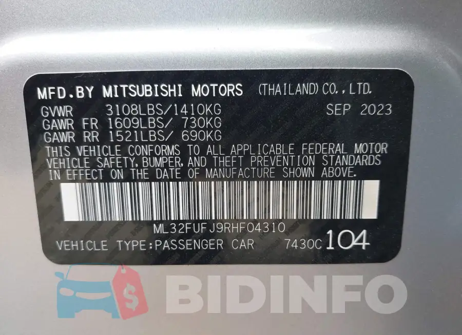 ML32FUFJ9RHF04310 Photo# 9