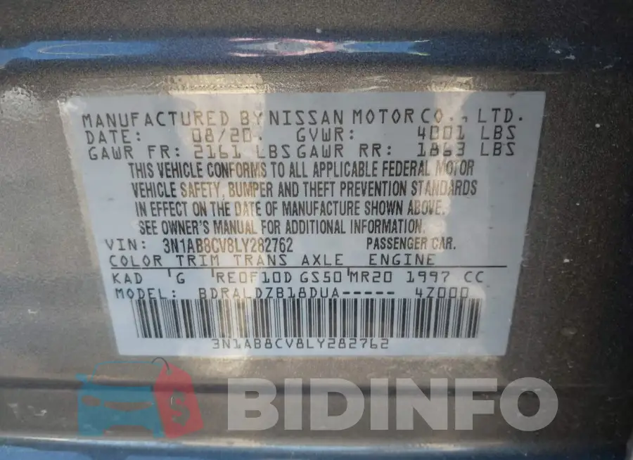 3N1AB8CV8LY282762 Photo# 9