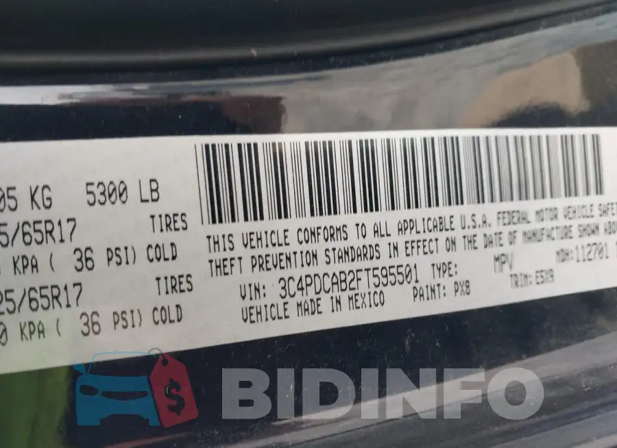 3C4PDCAB2FT595501 Photo# 9