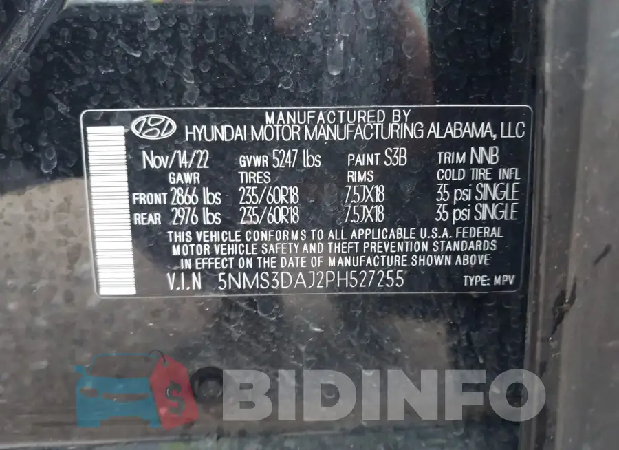 5NMS3DAJ2PH527255 Photo# 9