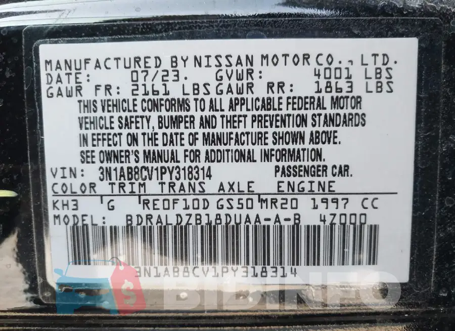 3N1AB8CV1PY318314 Photo# 9