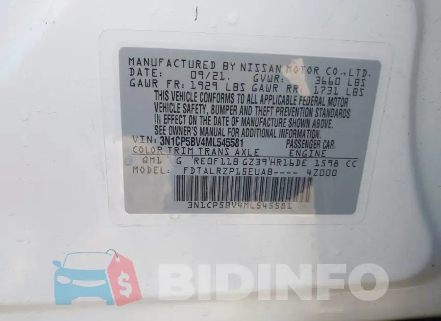 3N1CP5BV4ML545581 Photo# 9