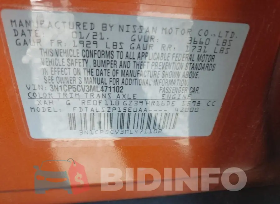 3N1CP5CV3ML471102 Photo# 9