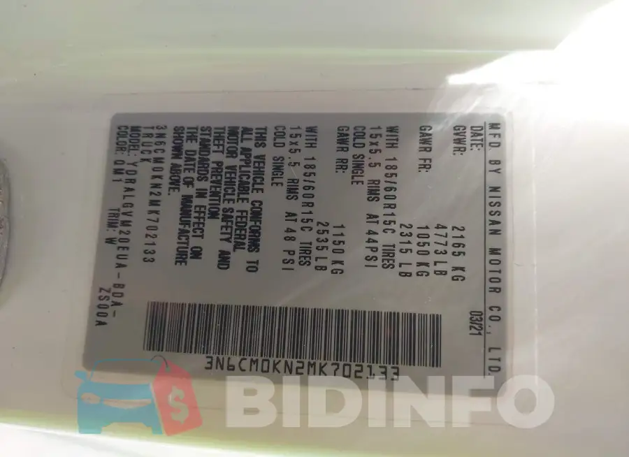 3N6CM0KN2MK702133 Photo# 9