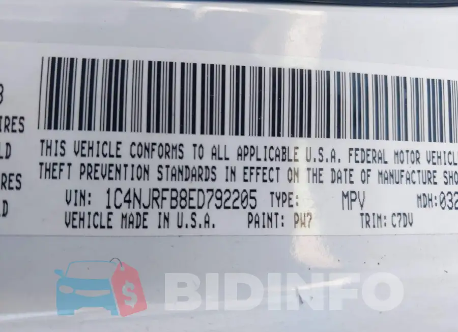 1C4NJRFB8ED792205 Photo# 9