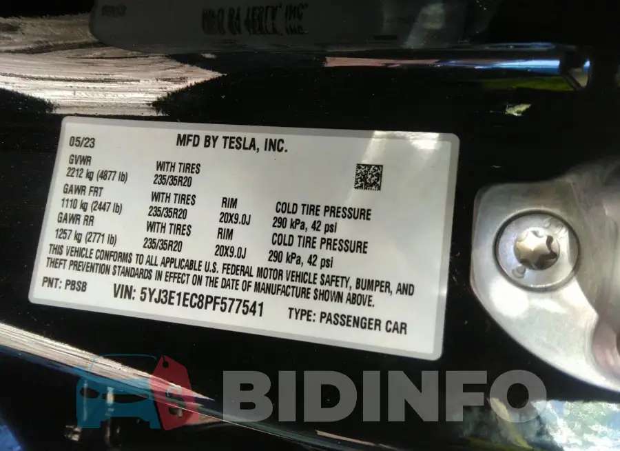 5YJ3E1EC8PF577541 Photo# 9