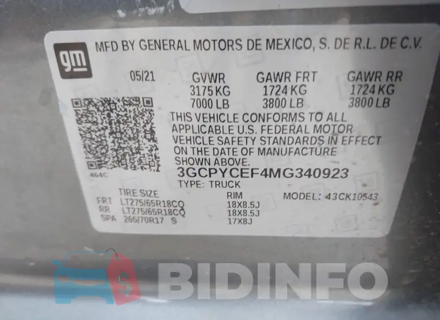 3GCPYCEF4MG340923 Photo# 9