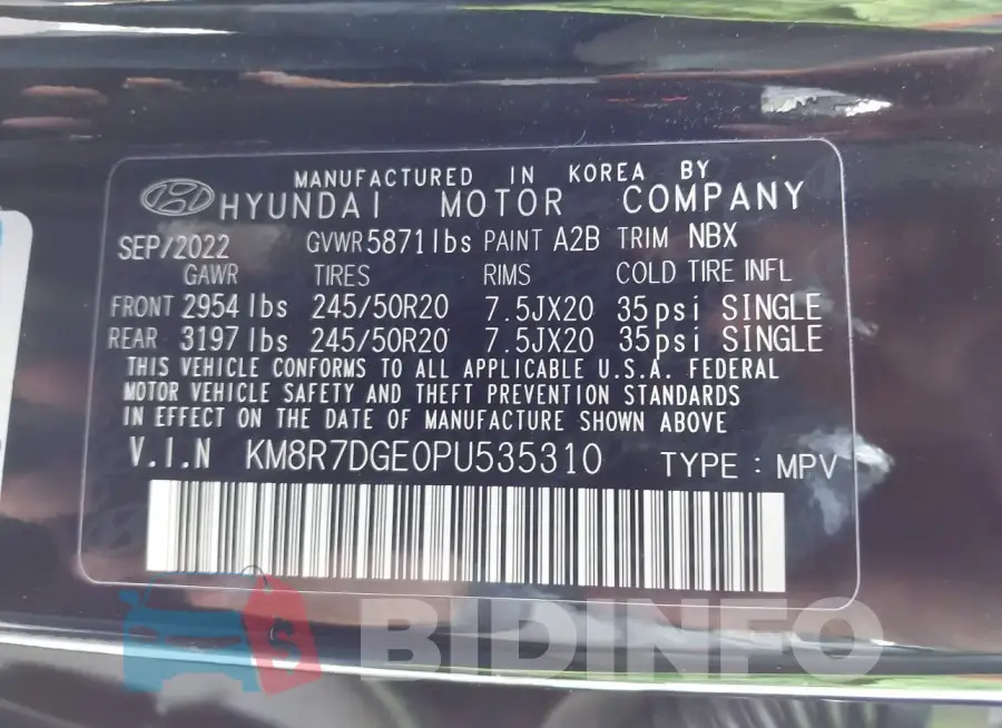 KM8R7DGE0PU535310 Photo# 9