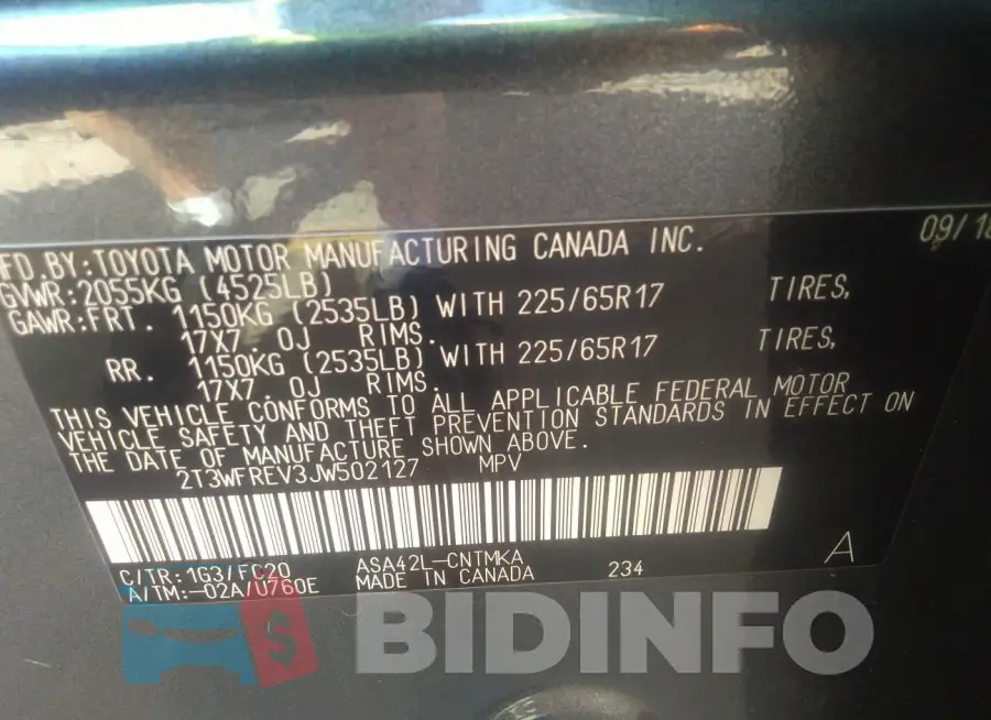 2T3WFREV3JW502127 Photo# 9