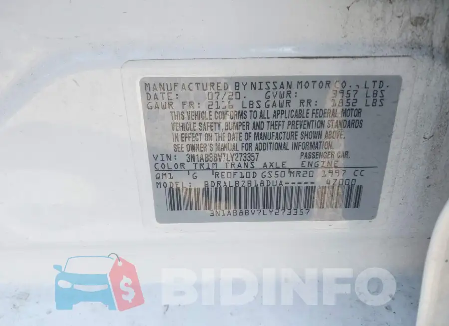 3N1AB8BV7LY273357 Photo# 9