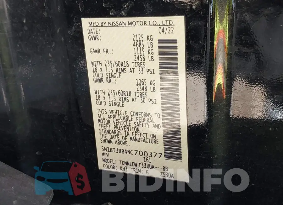 5N1BT3BB4NC700377 Photo# 9