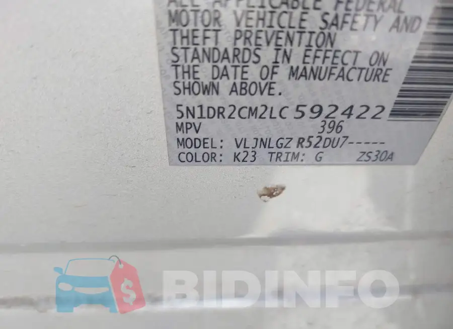 5N1DR2CM2LC592422 Photo# 9