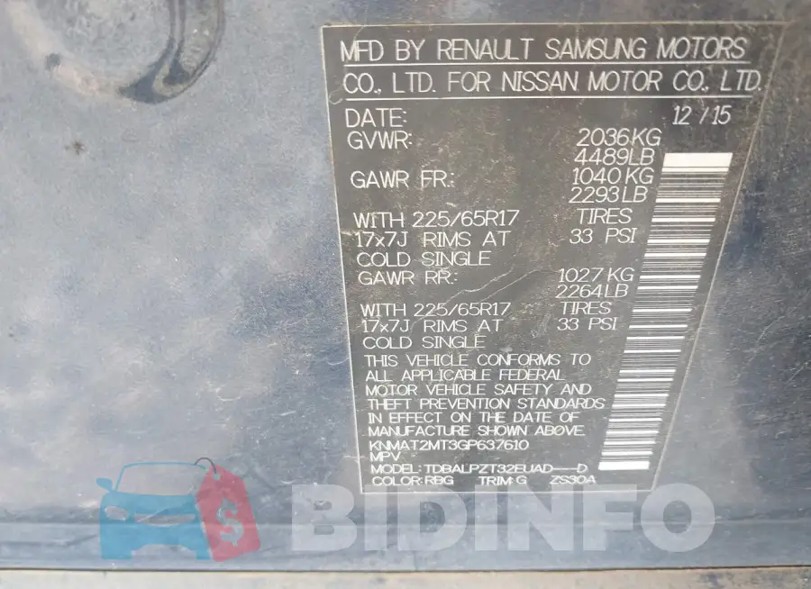 KNMAT2MT3GP637610 Photo# 9