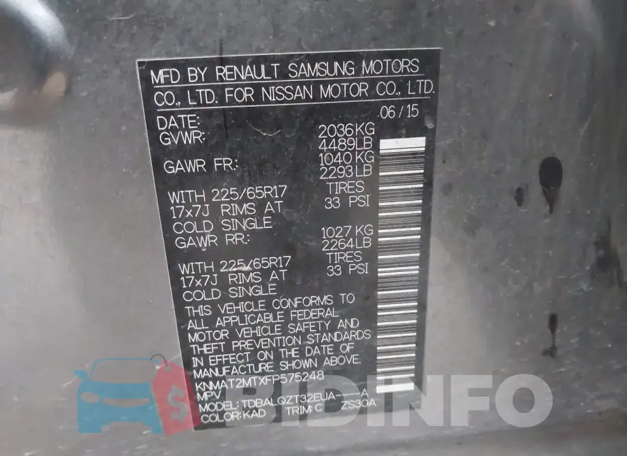 KNMAT2MTXFP575248 Photo# 9