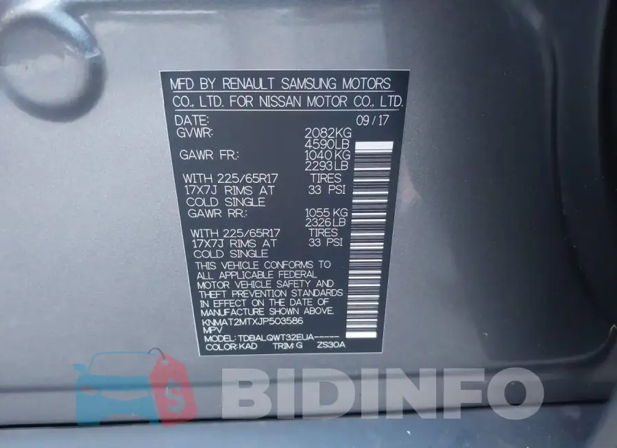 KNMAT2MTXJP503586 Photo# 9