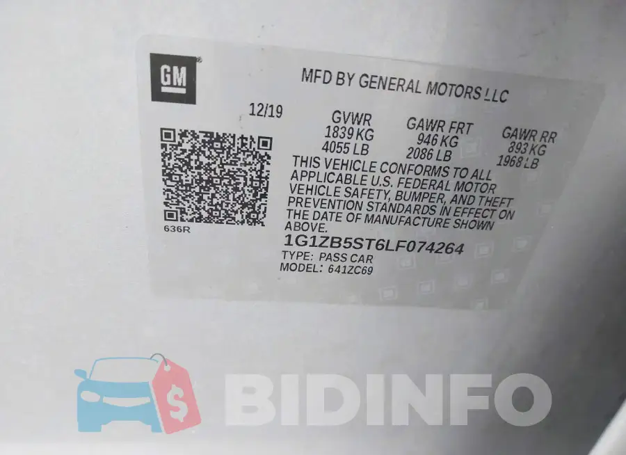 1G1ZB5ST6LF074264 Photo# 9