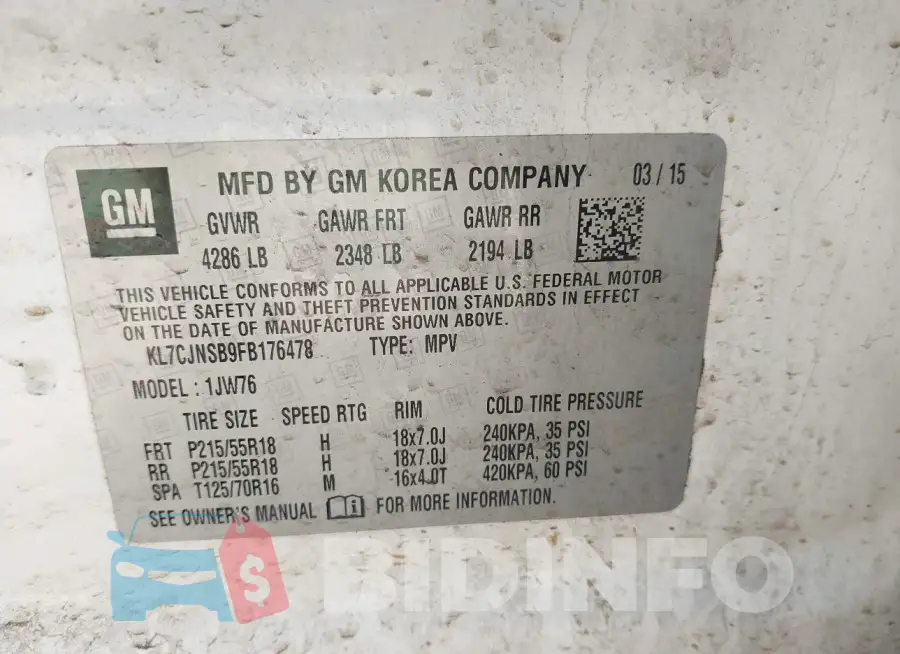 KL7CJNSB9FB176478 Photo# 9