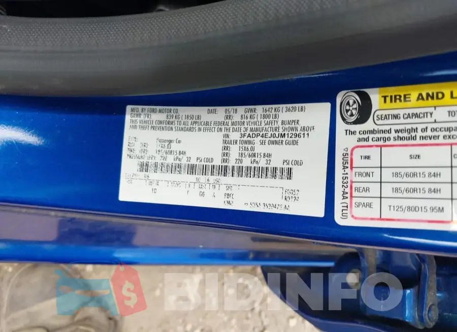 3FADP4EJ0JM129611 Photo# 9
