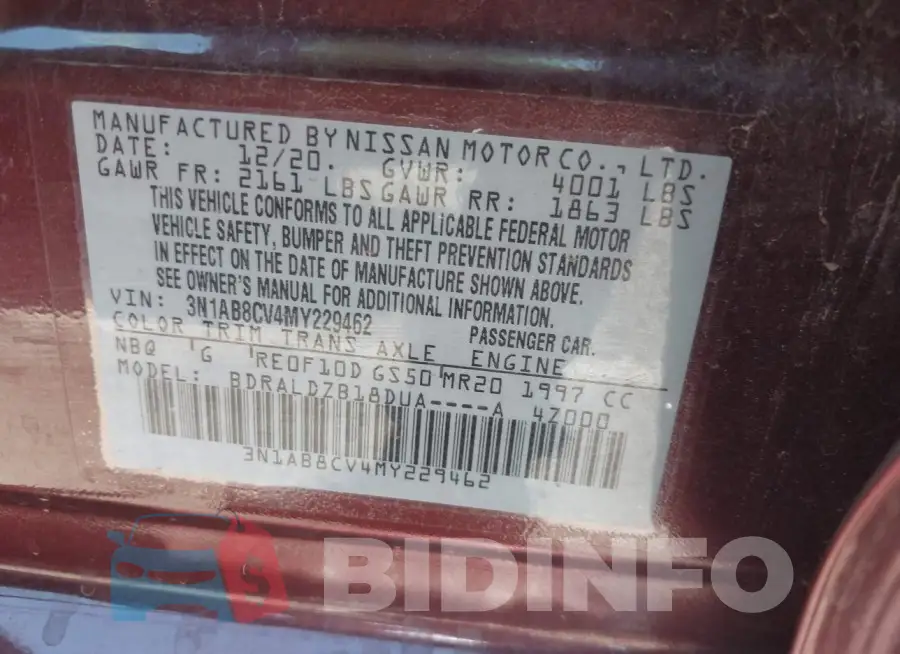 3N1AB8CV4MY229462 Photo# 9
