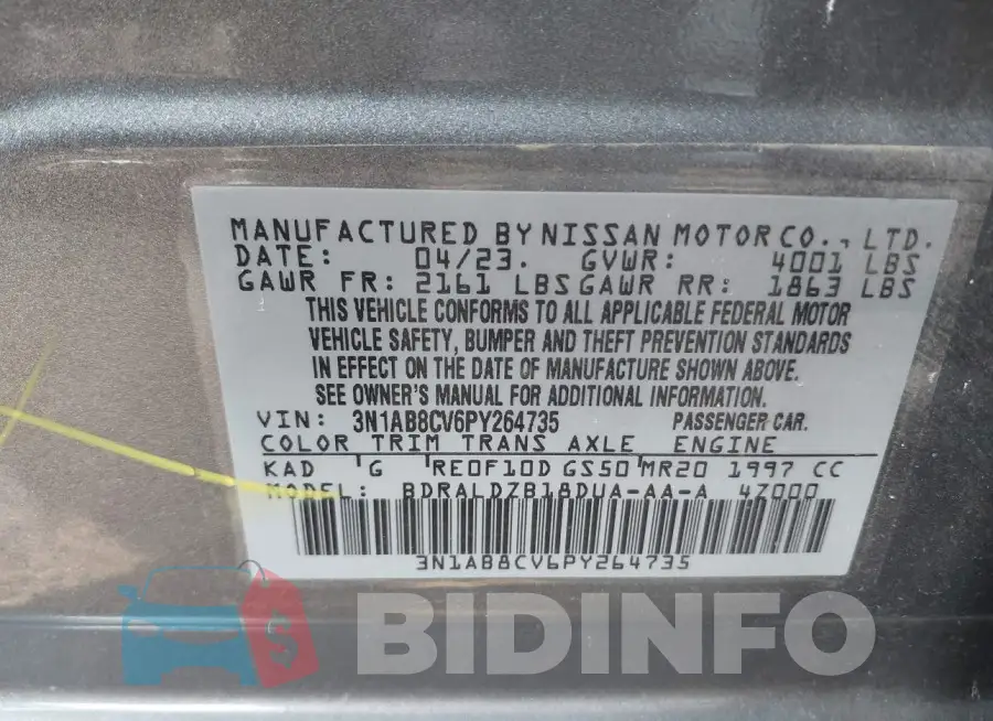 3N1AB8CV6PY264735 Photo# 9