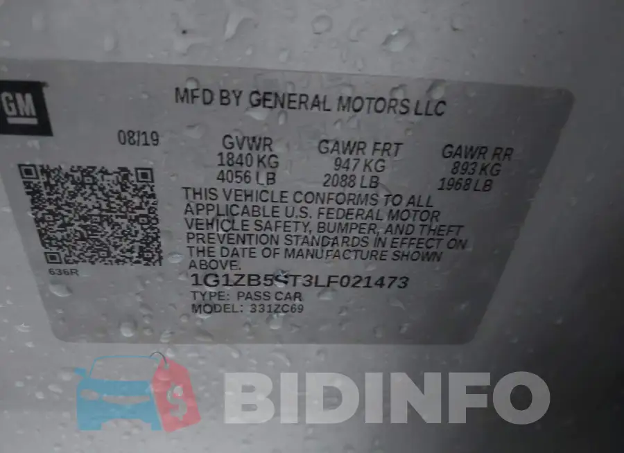 1G1ZB5ST3LF021473 Photo# 9