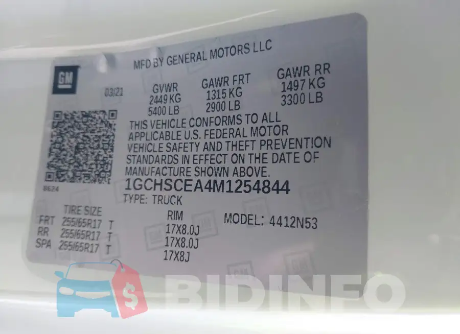 1GCHSCEA4M1254844 Photo# 9