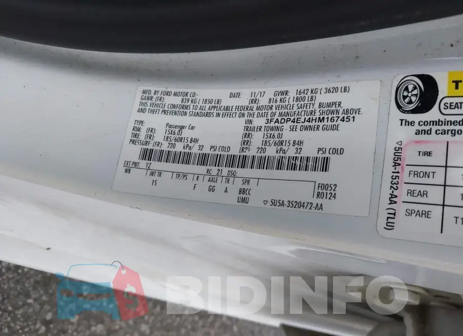 3FADP4EJ4HM167451 Photo# 9