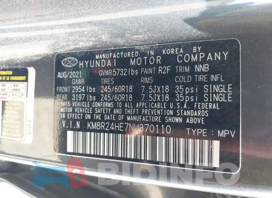KM8R24HE7NU370110 Photo# 9