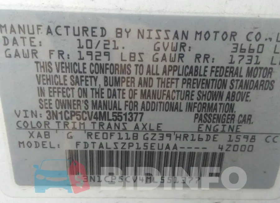 3N1CP5CV4ML551377 Photo# 9