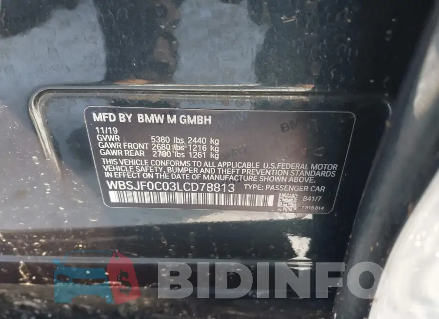 WBSJF0C03LCD78813 Photo# 9