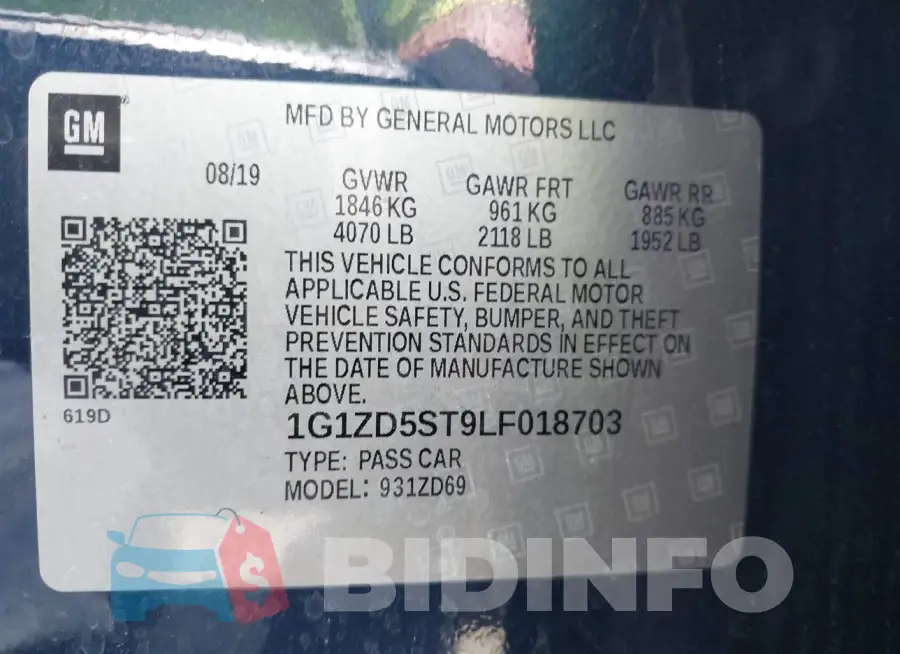 1G1ZD5ST9LF018703 Photo# 9