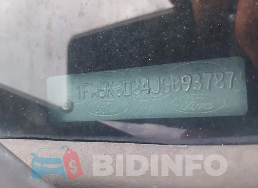 1FM5K8D84JGB93787 Photo# 9