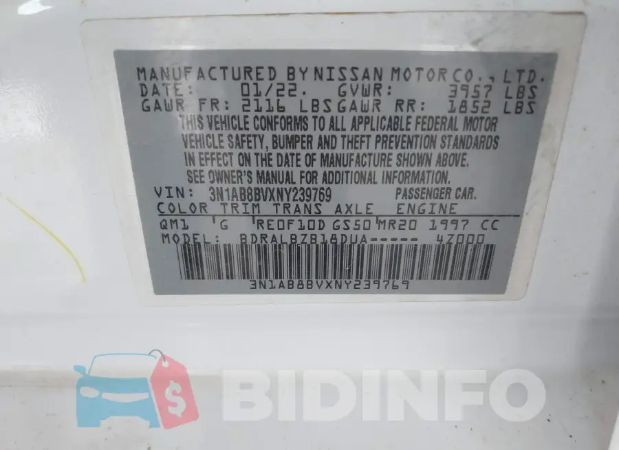 3N1AB8BVXNY239769 Photo# 9