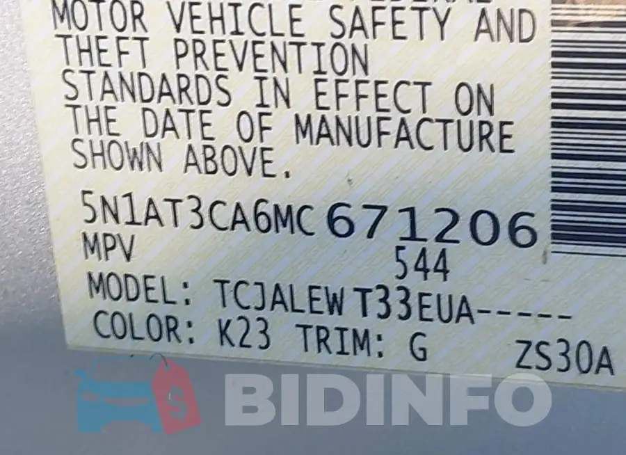 5N1AT3CA6MC671206 Photo# 9