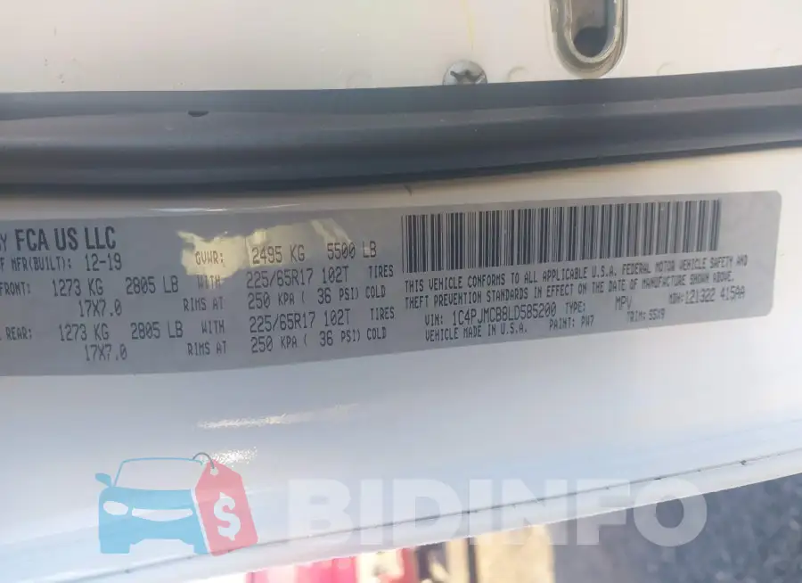 1C4PJMCB8LD585200 Photo# 9