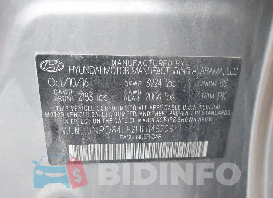 5NPD84LF2HH145203 Photo# 9