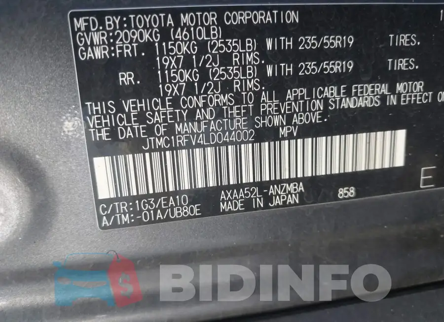 JTMC1RFV4LD044002 Photo# 9